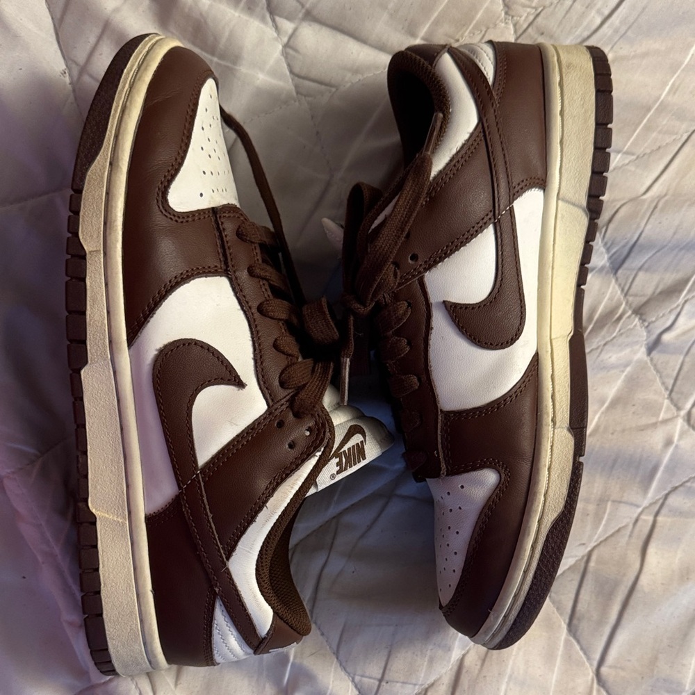 Nike Brown and White Dunks